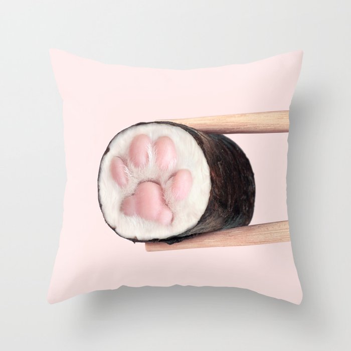SUSHIPAW Throw Pillow Gallery Image 6