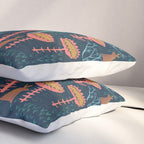 Block print scandinavian blue meadow Pillow Sham Gallery Image 3
