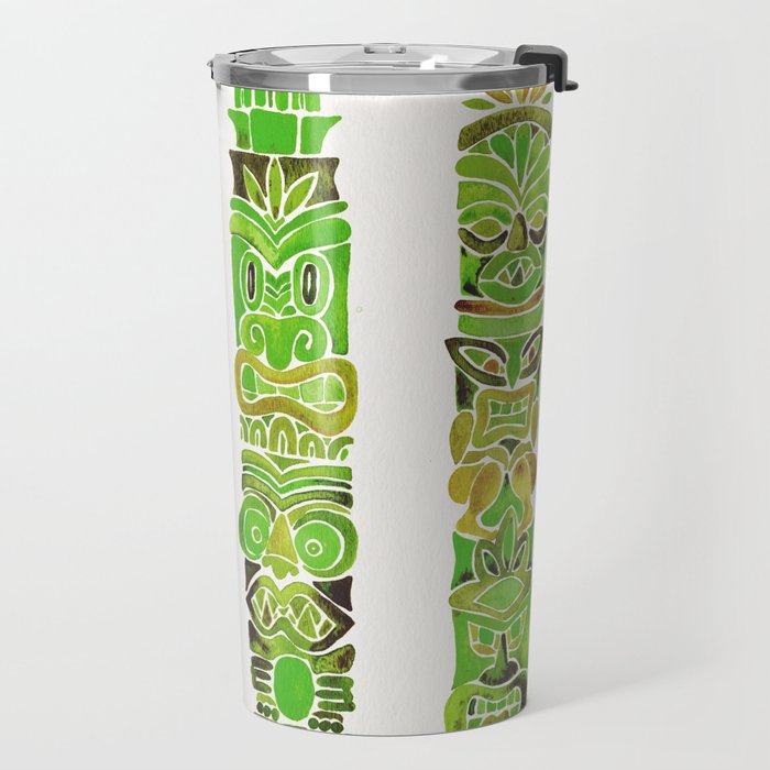 Tiki Totems - Green Travel Mug Gallery Image 2