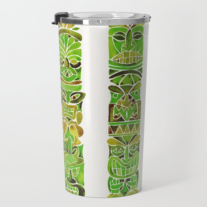 Tiki Totems - Green Travel Mug Gallery Image 3