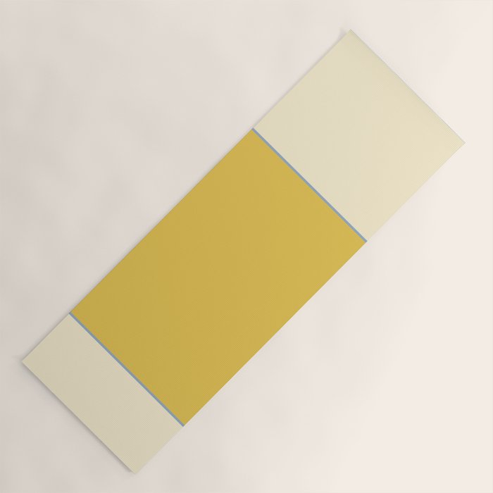 Sunshine Yellow Color Block Warm Vintage Yoga Mat Gallery Image 1