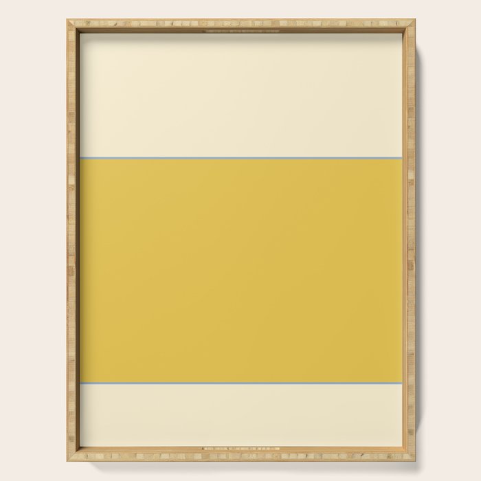 Sunshine Yellow Color Block Warm Vintage Serving Tray Gallery Image 1