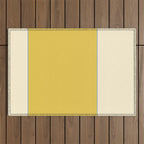 Sunshine Yellow Color Block Warm Vintage Outdoor Rug Gallery Image 1