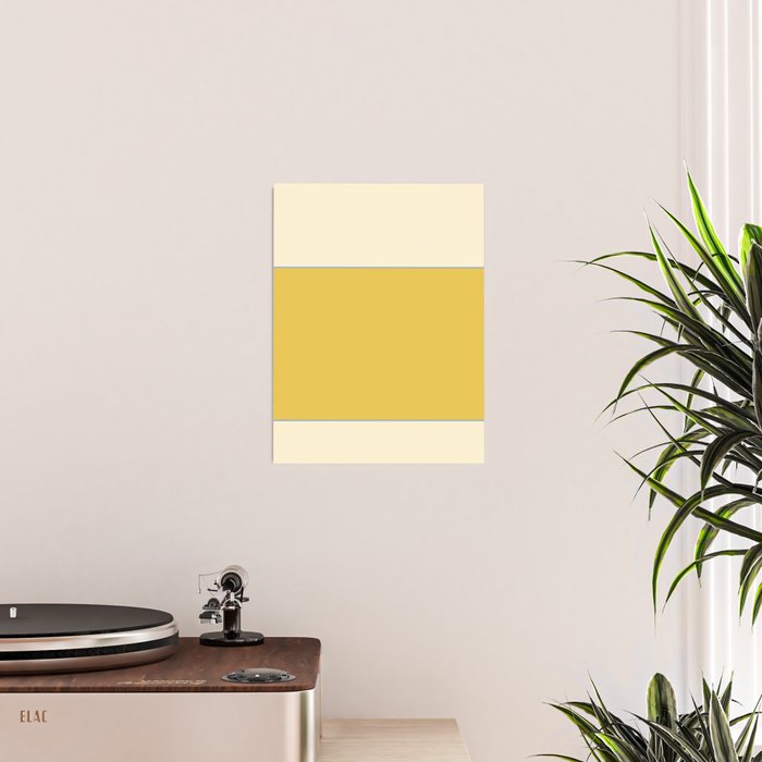 Sunshine Yellow Color Block Warm Vintage Poster Gallery Image 2