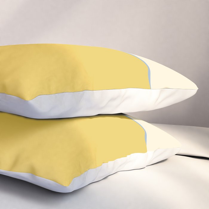 Sunshine Yellow Color Block Warm Vintage Pillow Sham Gallery Image 3