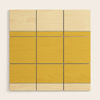 Sunshine Yellow Color Block Warm Vintage Wood Wall Art Gallery Image 1