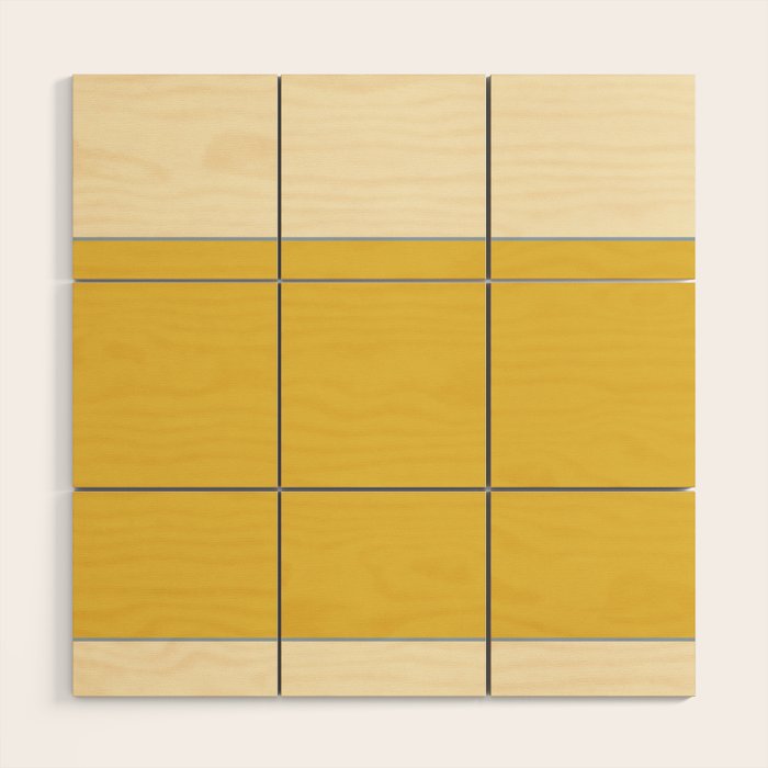 Sunshine Yellow Color Block Warm Vintage Wood Wall Art Gallery Image 1