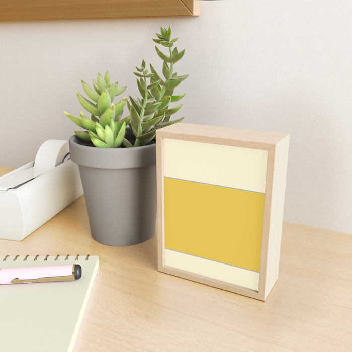 Sunshine Yellow Color Block Warm Vintage Mini Art Print Gallery Image 2