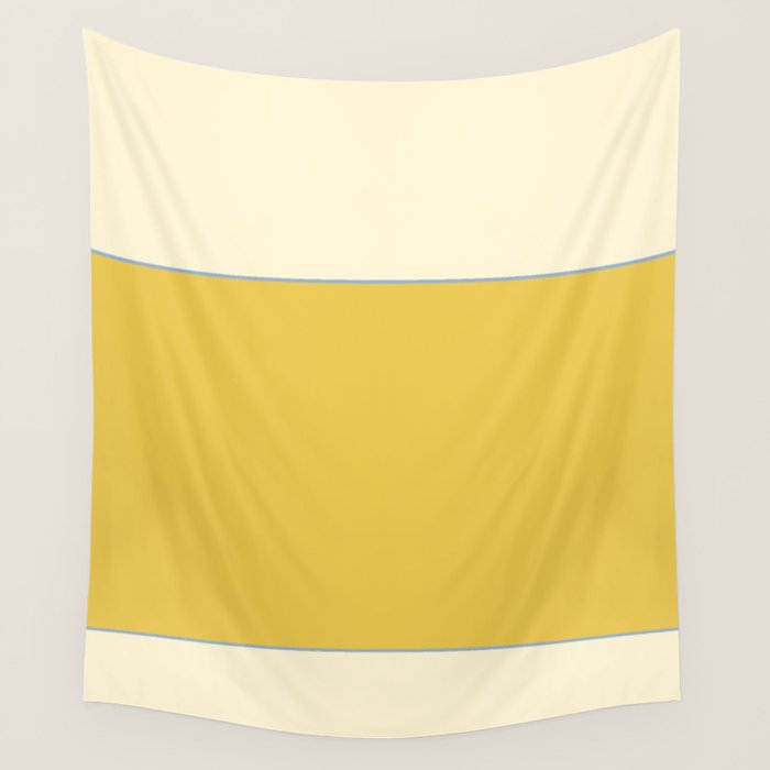 Sunshine Yellow Color Block Warm Vintage Wall Tapestry Gallery Image 1