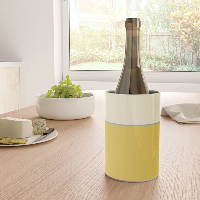 Sunshine Yellow Color Block Warm Vintage Wine Chiller Gallery Image 4