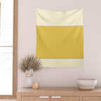 Sunshine Yellow Color Block Warm Vintage Wall Tapestry Gallery Image 2