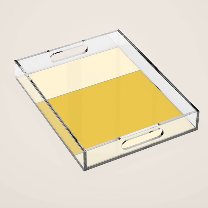 Sunshine Yellow Color Block Warm Vintage Acrylic Tray Gallery Image 1