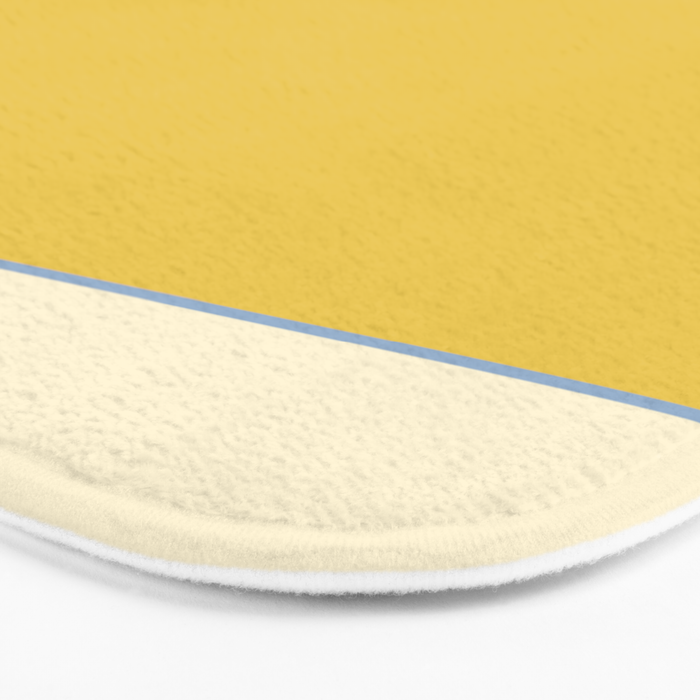 Sunshine Yellow Color Block Warm Vintage Bath Mat Gallery Image 3