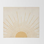 Boho Sun no. 5 Yellow Throw Blanket Gallery Image 2
