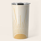 Boho Sun no. 5 Yellow Travel Mug Gallery Image 1