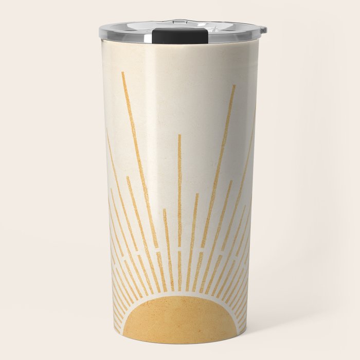 Boho Sun no. 5 Yellow Travel Mug Gallery Image 1
