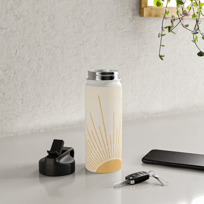 Boho Sun no. 5 Yellow Water Bottle Gallery Image 4