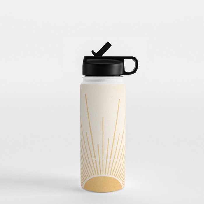 Boho Sun no. 5 Yellow Water Bottle Gallery Image 1