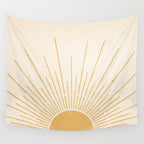 Boho Sun no. 5 Yellow Wall Tapestry Gallery Image 4