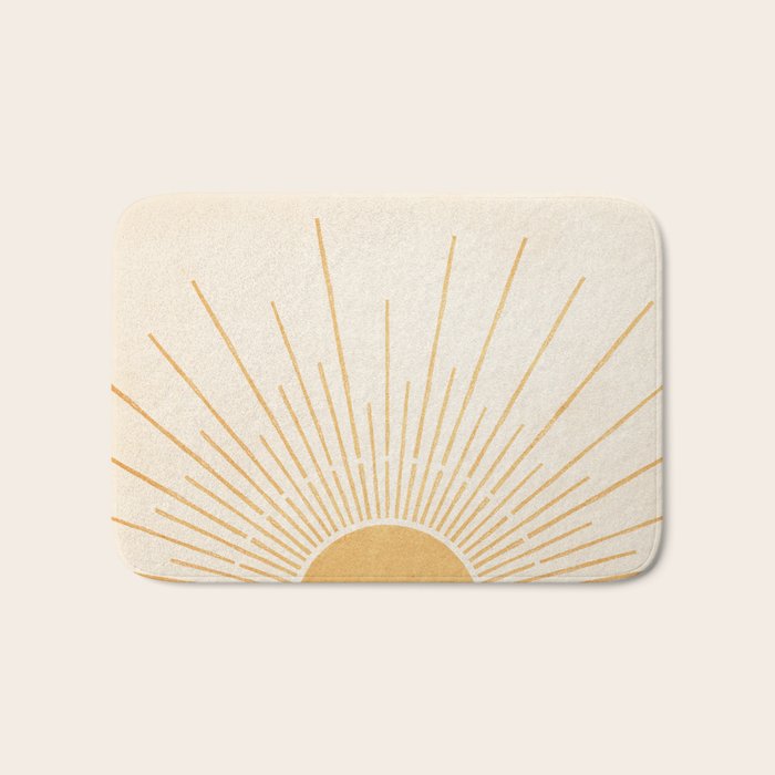 Boho Sun no. 5 Yellow Bath Mat Gallery Image 1