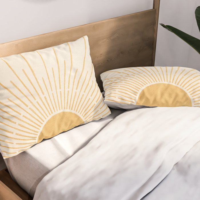 Boho Sun no. 5 Yellow Pillow Sham Gallery Image 2