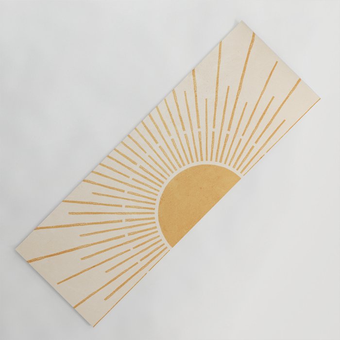 Boho Sun no. 5 Yellow Yoga Mat