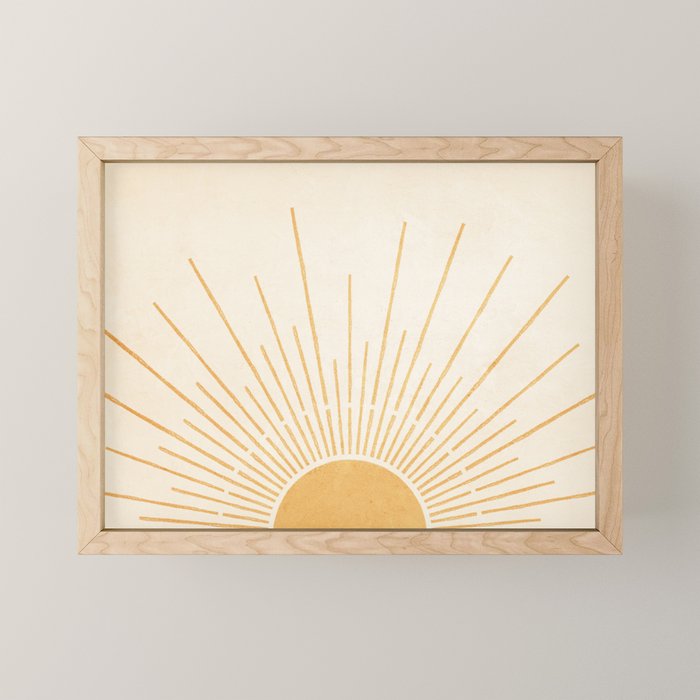 Boho Sun no. 5 Yellow Mini Art Print Gallery Image 1