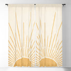 Boho Sun no. 5 Yellow Window Curtain Gallery Image 5