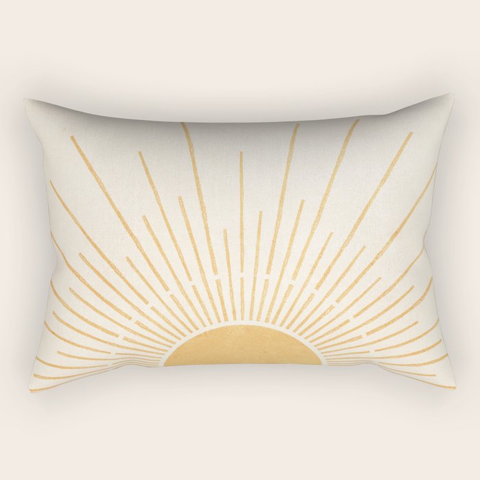 Boho Sun no. 5 Yellow Rectangular Pillow Gallery Image 2