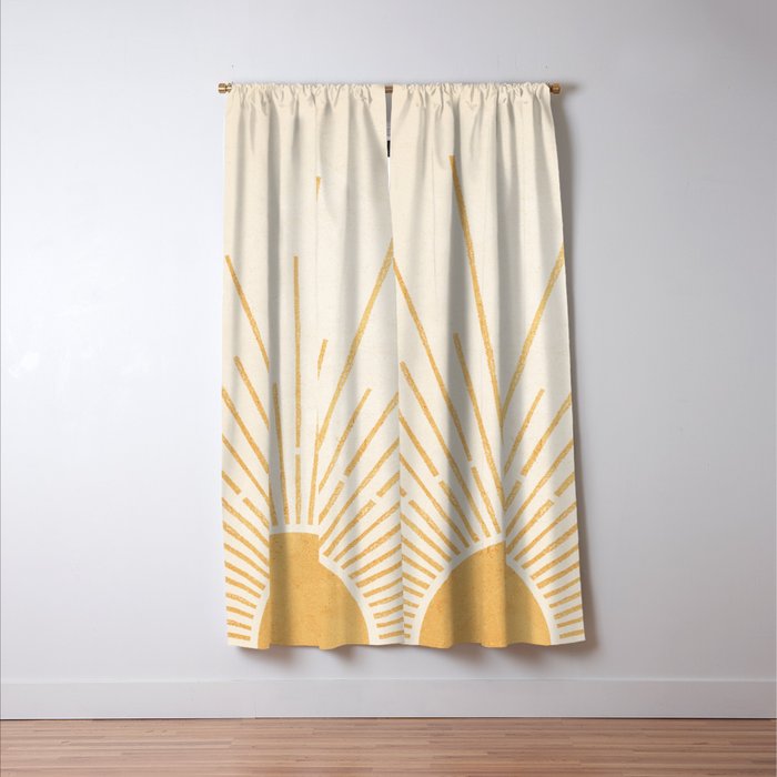 Boho Sun no. 5 Yellow Window Curtain Gallery Image 3