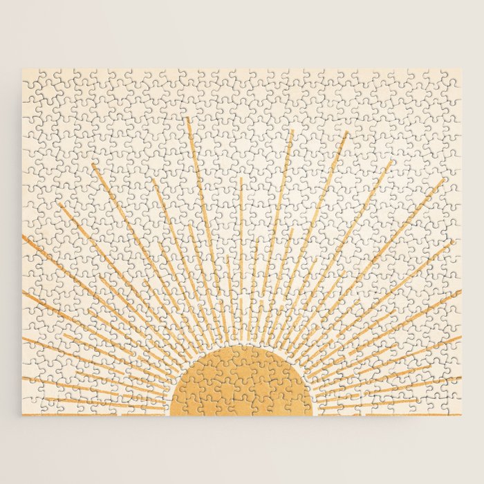 Boho Sun no. 5 Yellow Jigsaw Puzzle Gallery Image 1