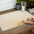 Boho Sun no. 5 Yellow Outdoor Rug Gallery Image 2
