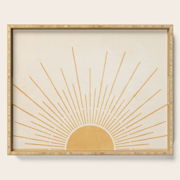 Boho Sun no. 5 Yellow Serving Tray Gallery Image 1