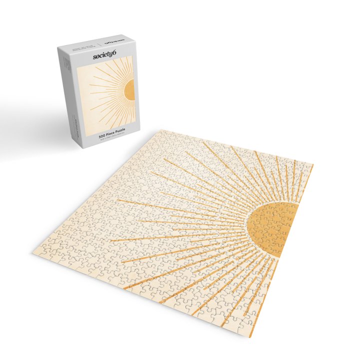 Boho Sun no. 5 Yellow Jigsaw Puzzle Gallery Image 2