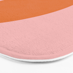 Groovy Dot Pink and Orange Minimalist Bath Mat Gallery Image 3