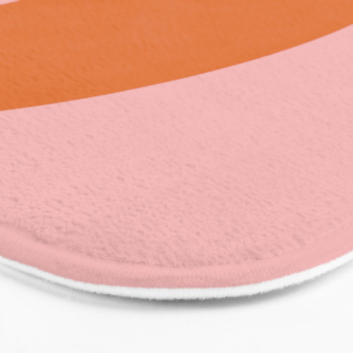 Groovy Dot Pink and Orange Minimalist Bath Mat Gallery Image 3