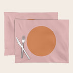 Groovy Dot Pink and Orange Minimalist Placemat Gallery Image 1
