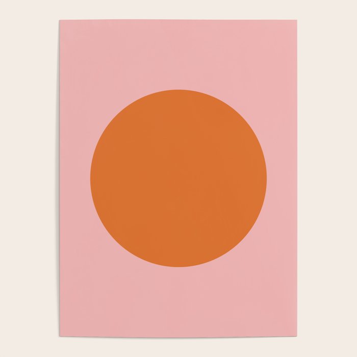 Groovy Dot Pink and Orange Minimalist Poster Gallery Image 4