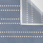 Smudgy Dots Painted Double Stripes Pattern in Stone Blue and Cream Wall Tapestry Gallery Image 3
