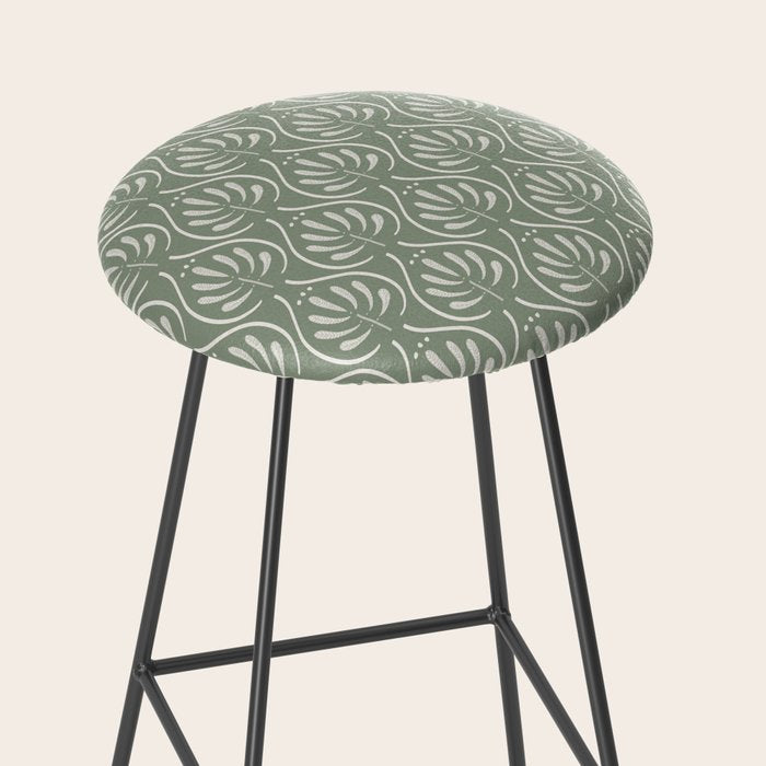Boho Sage Green Pattern Stool Gallery Image 2