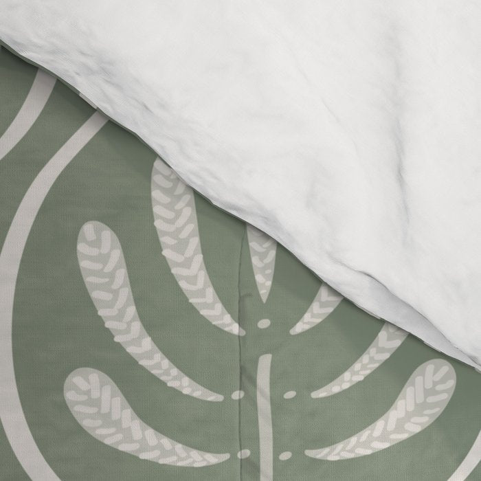 Boho Sage Green Pattern Comforter Gallery Image 4