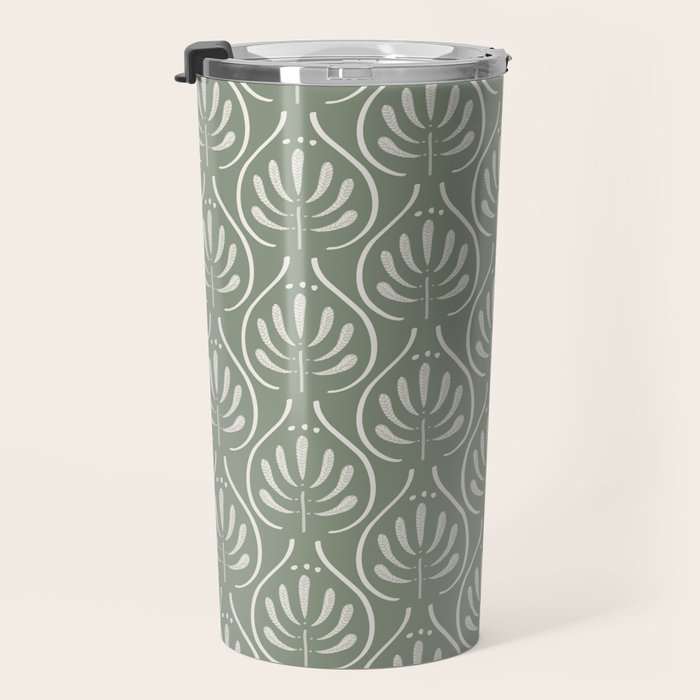 Boho Sage Green Pattern Travel Mug Gallery Image 3