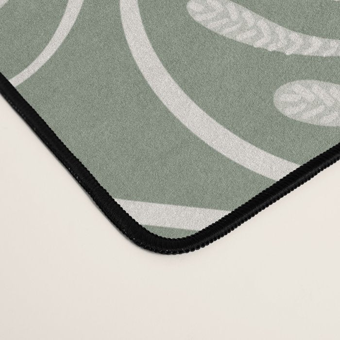 Boho Sage Green Pattern Desk Mat Gallery Image 4