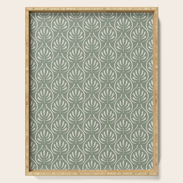Boho Sage Green Pattern Serving Tray Gallery Image 1