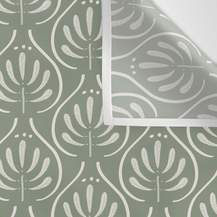 Boho Sage Green Pattern Wall Tapestry Gallery Image 3
