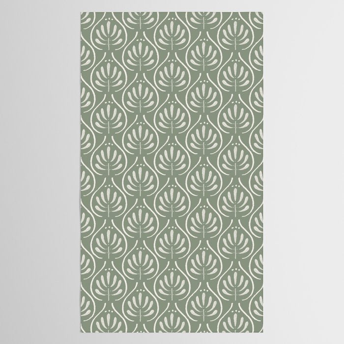 Boho Sage Green Pattern Tablecloth Gallery Image 2