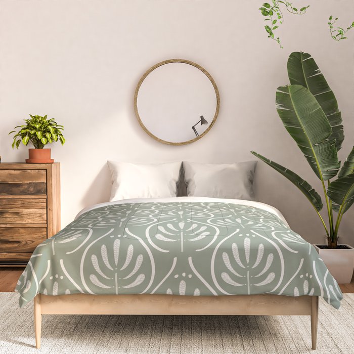 Boho Sage Green Pattern Comforter Gallery Image 3