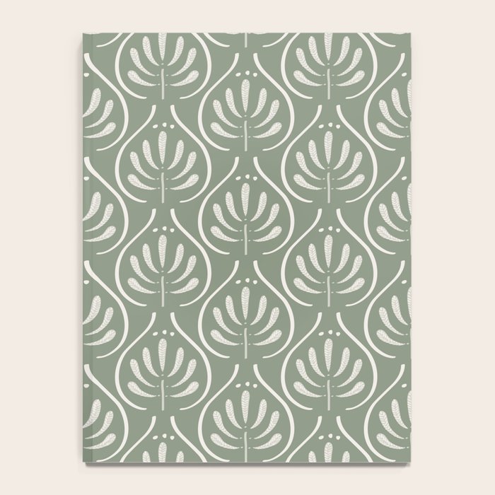 Boho Sage Green Pattern Notebook Gallery Image 4