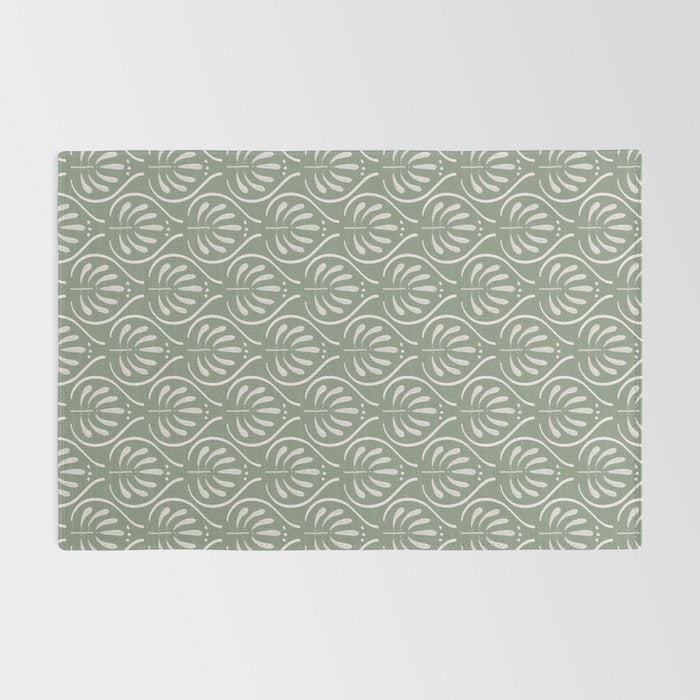 Boho Sage Green Pattern Rug Gallery Image 2