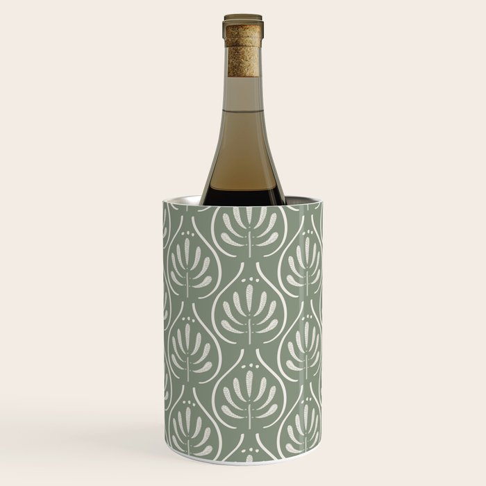 Boho Sage Green Pattern Wine Chiller Gallery Image 3